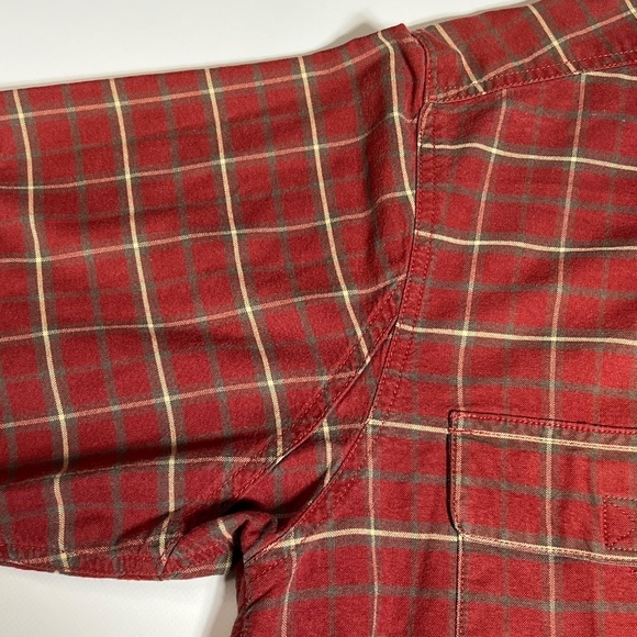 Woolrich Plaid Shirt Men's Large Merlot Outdoor Camping - Picture 7 of 13